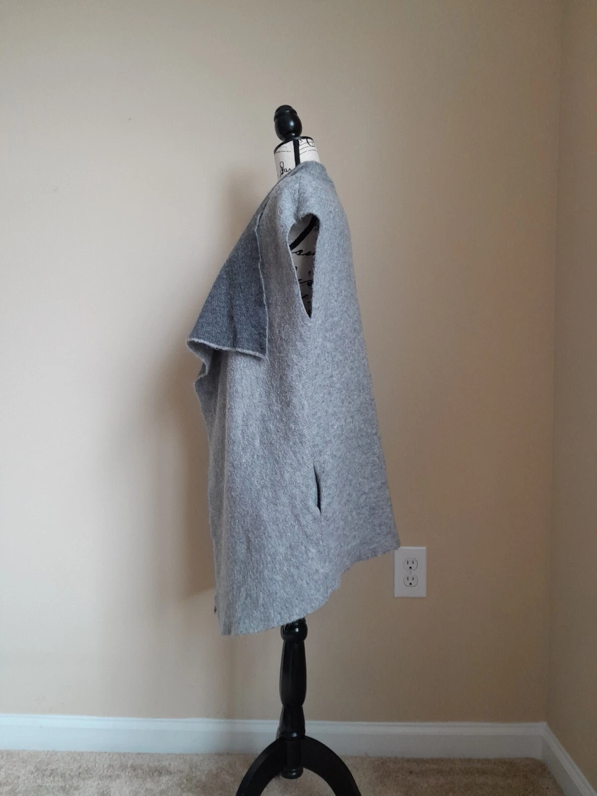lole open front wool blend sweater