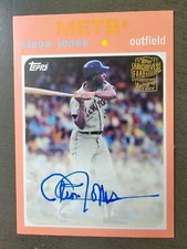 2017 Topps Archives - Fan Favorite Autographs 1971 Peach #FFA-CJ Cleon Jones...