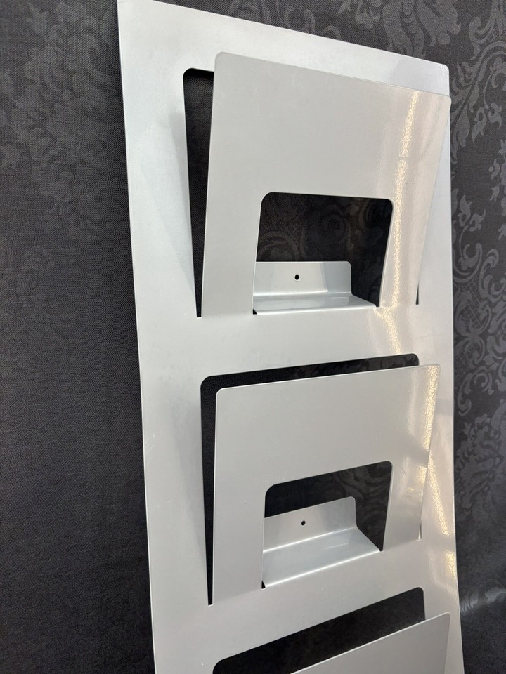 IKEA SKRISSEL Grey Modern Metal Wall Mounted Magazine Newspaper Rack