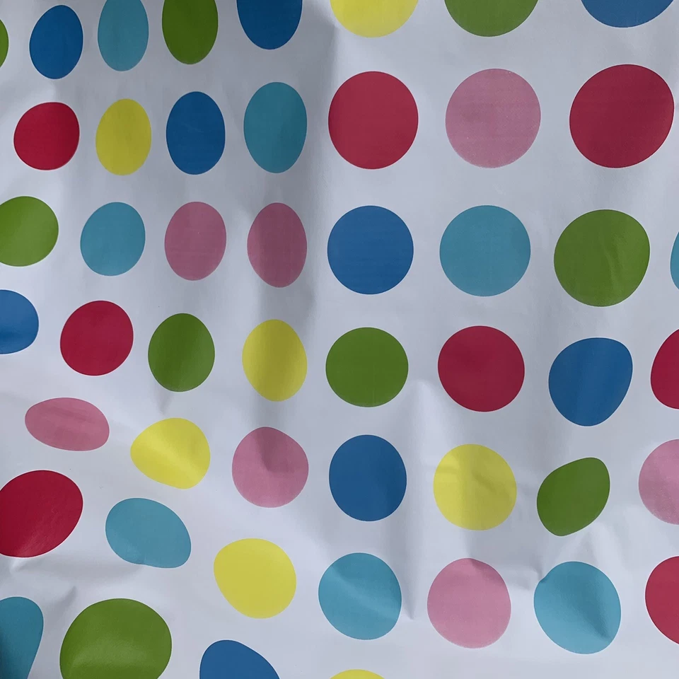 Multi Spot 2m PIECES WIPEABLE VINYL OILCLOTH PVC WIPE CLEAN TABLECLOTH - Image 3 of 4