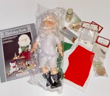 Fibre Craft Kit Santa Doll, Fabric, Supplies & PATTERN FCM258 SANTAS WORKS