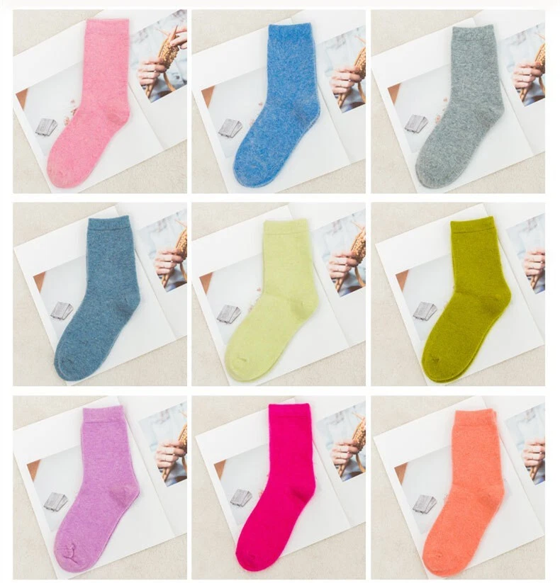 5 pairs Angora Rabbit Wool Womens Girls Socks Luxury Comfort Soft Warm Wool Sock - Image 4 of 4