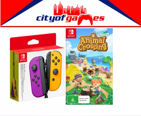 Nintendo Switch Joy-Con Pair, Neon Purple and Neon Orange