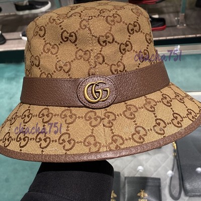 GUCCI GG canvas bucket hat with Double 