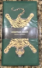 New Jonathan Adler Travel Journal Tiger Vegan Leather Card Pocket 80 Pages
