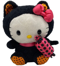 Halloween Ty Beanie Baby Hello Kitty Black Cat Costume with Candy Sanrio 2011