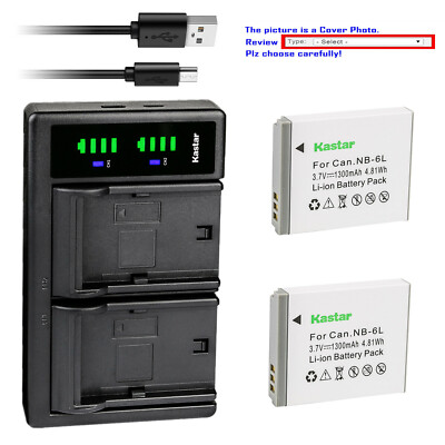 Kastar Battery LTD2 Charger for Canon NB-6L NB6LH CB2LY Canon PowerShot SX710 HS