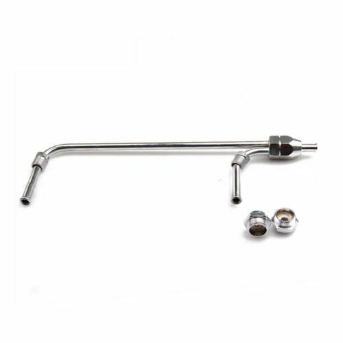 4150 Double Pumper Carbs Chrome Dual-Feed Fuel Line Barb Inlet for 4-bbl 3/8" US - Picture 2 of 5