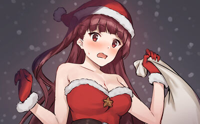 Anime girls art 2d portrait frontline wa2000 santa girl CCG Gaming Mat Desk