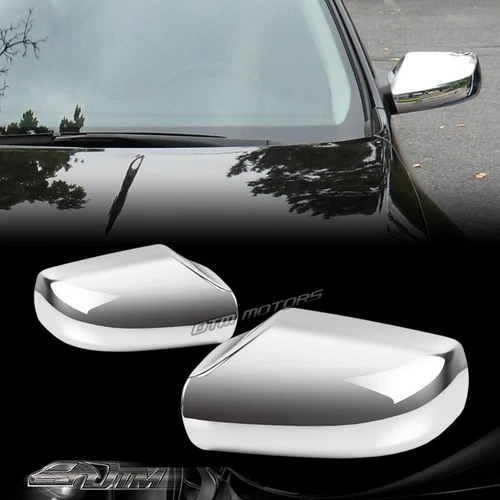 For 07-12 Nissan Altima Mirror Chrome ABS Side Mirror Covers Trim W/O Signal Cut