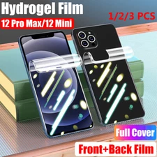 Hydrogel Film Soft Screen Protector For iPhone 16 17 Pro Max 12 15 11 Back+Front
