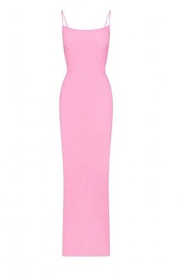 skims soft lounge long slip dress pink NWT Skims Soft Lounge Long Slip Dress In BUBBLEGUM Size L