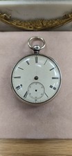 1915 ANTIQUE STERLING SILVER POCKET WATCH 53MM LONDON HALLMARKED RESTORATION