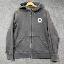 Carhartt Hoodie Womens L 12-14 Full Zip Gray Slightly Fitted Fleece Sweatshirt