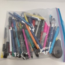 Large Lot of Used Assortment of Pens  Mechanical Pencils, markers ect 129 