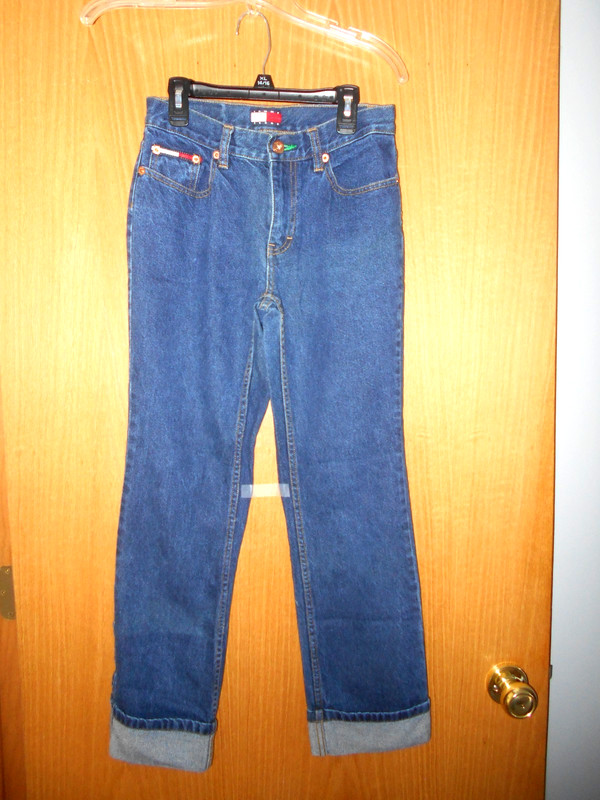 VINTAGE WOMEN'S TOMMY GIRL CROPPED BLUE JEANS SIZE 5 - GREAT CONDITION