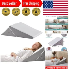 Transform Your Sleep: Adjustable Memory Foam Wedge Pillow Set for Pain Relief