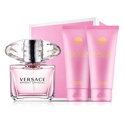 Versace Bright Crystal Set mit Shower Gel & Bodylotion 90ml+100ml+100ml
