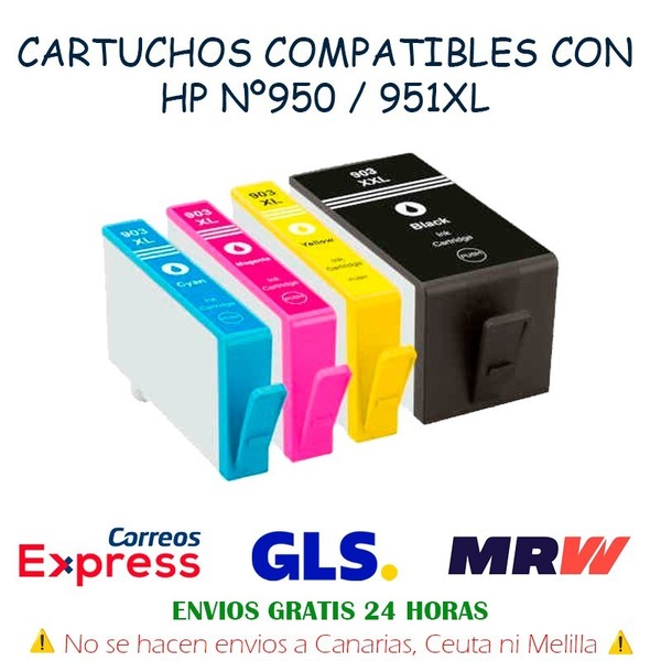 Cartuchos de tinta compatibles con HP Nº 903XL HP Officejet Pro 6950 6960 6962