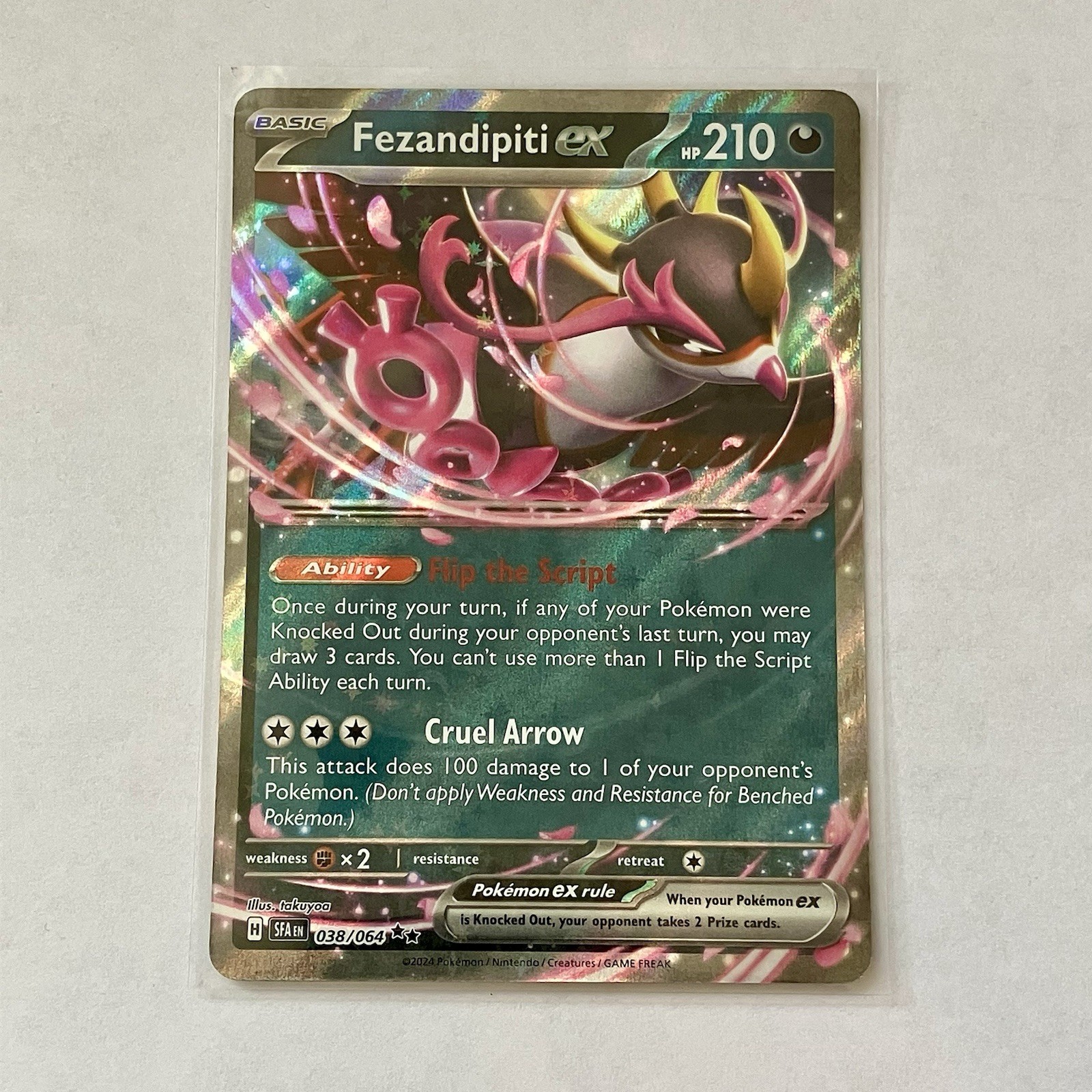 Fezandipiti ex 38/64 Ultra Rare Shrouded Fable NM Pokemon TCG Card  -fezandipity