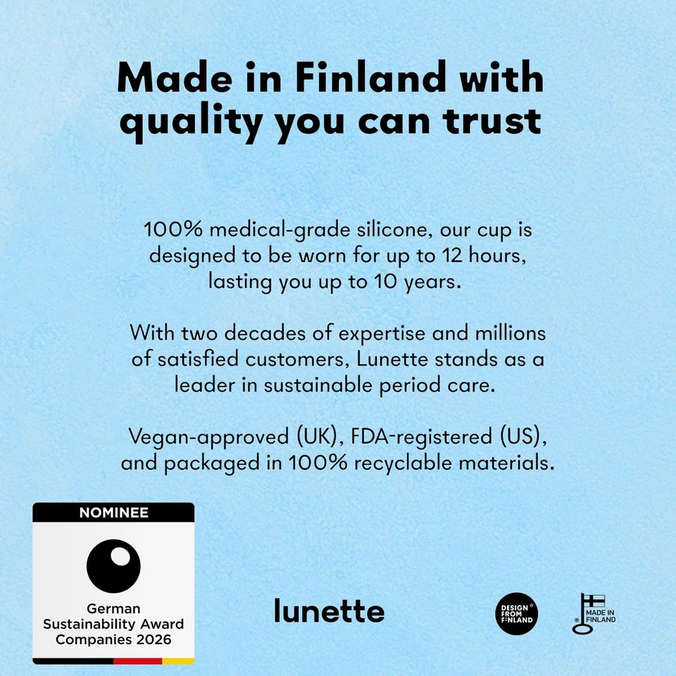 Lunette Copa Menstrual Rosa Talla 2 Reutilizable Copa Período 12H Desgaste Flujo Pesado Nuevo Foto 4 de 4