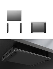 Black Under Desk Laptop Holder Wall Mount Fits Devices Up To 40mm/1.57in