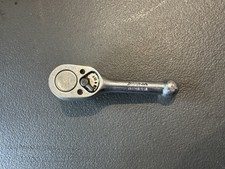 Snap-on Tools Usa Fk720a Chrome 38 Dr Stubby Ratchet Handle-4 -great Shape