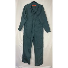Cintas RG-42 Men's Work Coveralls Green Zip Front Utility Mechanic Jumpsuit NEW