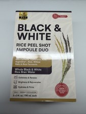 Peel Shot Glow Rice Ampoule Duo, Black White Rice Exfoliant Skincare 6oz