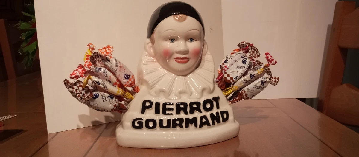 Buste Pierrot En Porcelaine Irisé - Vintage - Blanc