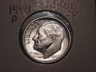 1948-D ROOSEVELT DIME GEM BU NICE ORIGINAL BETTER DATE COIN FREE SHIPPING