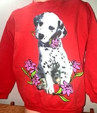 Vintage 90s Disney 101 Dalmatians Movie Graphic Crewneck Sweatshirt Black L