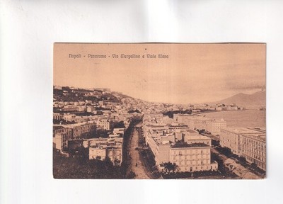 F6112) Postcard NAPOLI - Panorama Via MERGELLINA und VIALE ELENA 1912