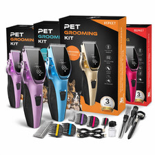 Professional PET CLIPPERS Dog Grooming Kit Heavy Duty Trimmer Thick Hair US