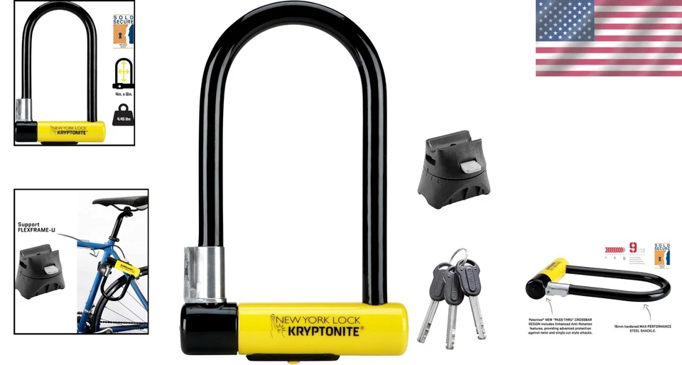 Ultimate Security U-Lock for Bikes - Anti-Theft 16mm Shackle - Image 2 of 4