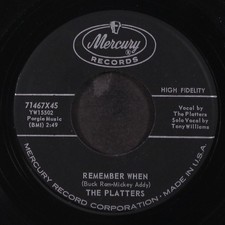 PLATTERS: remember when / love of a lifetime MERCURY 7" Single 45 RPM