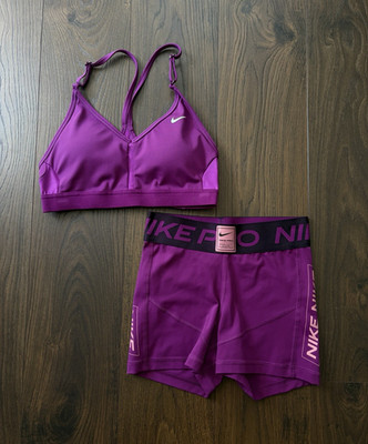 Nike Pro Dri-FIT Purple Set