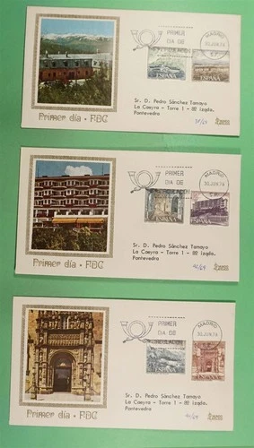 DR WHO 1976 SPAIN 3 FDC ART COMBO R49152