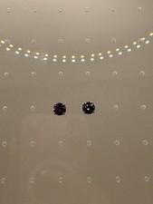 Amethyst Studs Set In Silver