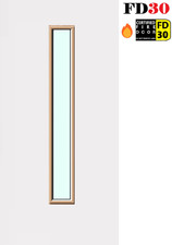 Branded Smooth White Mid Glazed 16G Oak Trim Pre-Finished Internal FD30 Door