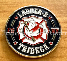 G63 FDNY Fire Department Ladder 8 Tribeca Ghostbusters Challenge Coin