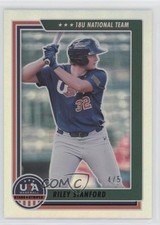 2022 Panini USA Baseball Stars & Stripes Flag Black 4/5 Riley Stanford #49 0j81