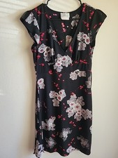 Women's Vintage Y2K Babydoll Dark romantic black fairyTie Back Dress L USA Made