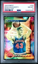 1993 FINEST REFRACTOR #193 BRAD DAUGHERTY PSA 8