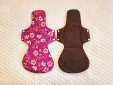 1 XXL Reusable Overnight Menstrual Pad - Bamboo Charcoal - 16 in - 40.5 cm