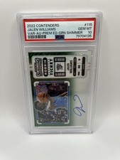 2022 Contenders Jalen Williams 115 Variation Auto Premium Edition Green Shimmer