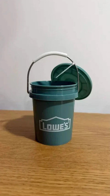 #ad Lowe#x27;s TEAL 0.5 Quart BPA Free Mini Paint Bucket With Lid FAST SHIPPING $7.49