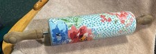 Pioneer Woman 'Spring Melody' RETIRED Ceramic Wood Handles Floral Rolling Pin