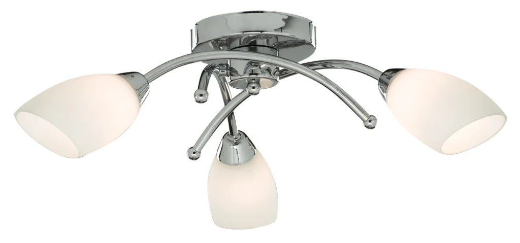 Ceiling Light Silver Opera 3 Chrome Searchlight 8183-3CC