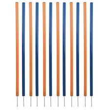 Dog Agility Slalom Set, Portable Dog Training Poles,Agility Weaving Poles,12 pcs